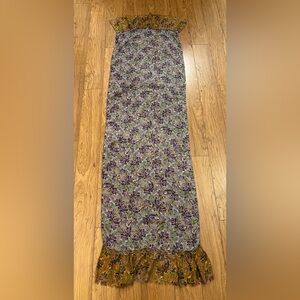 Floral Patterned Chelsey by Joseph Scarf Lightweight Boho Purple Grey Brown